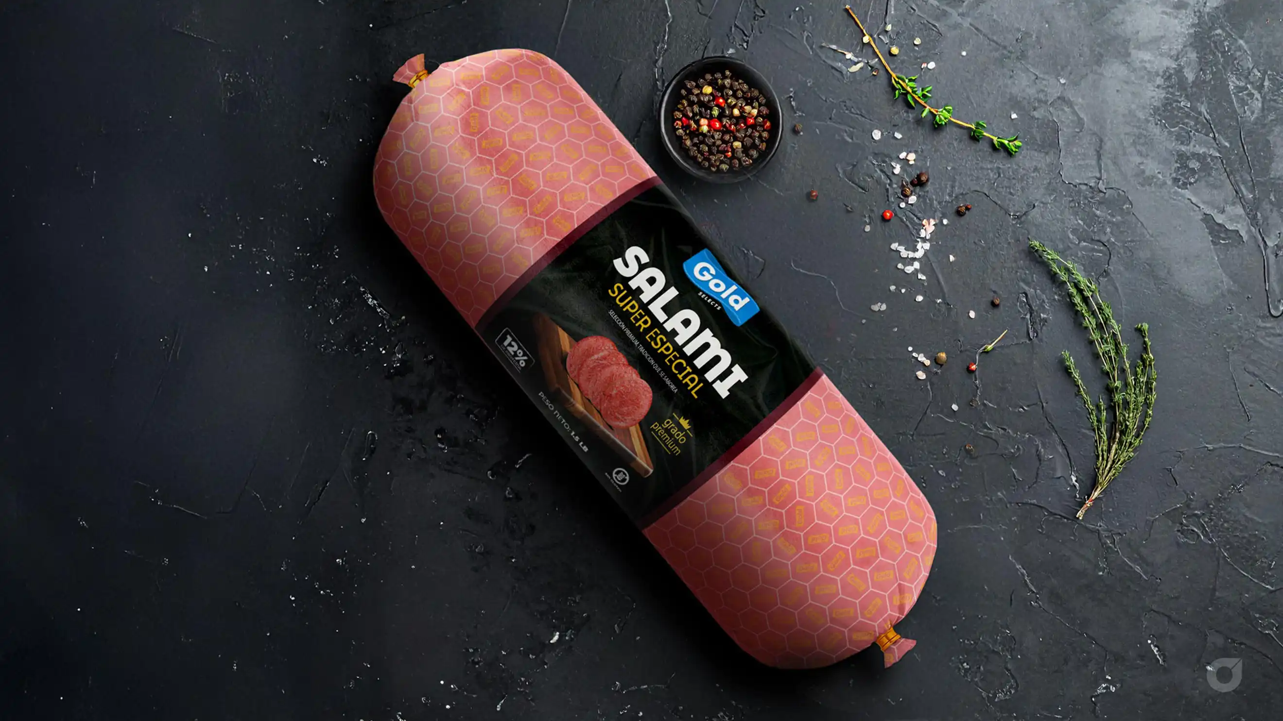 Diseño de etiqueta para Salami Gold Selects